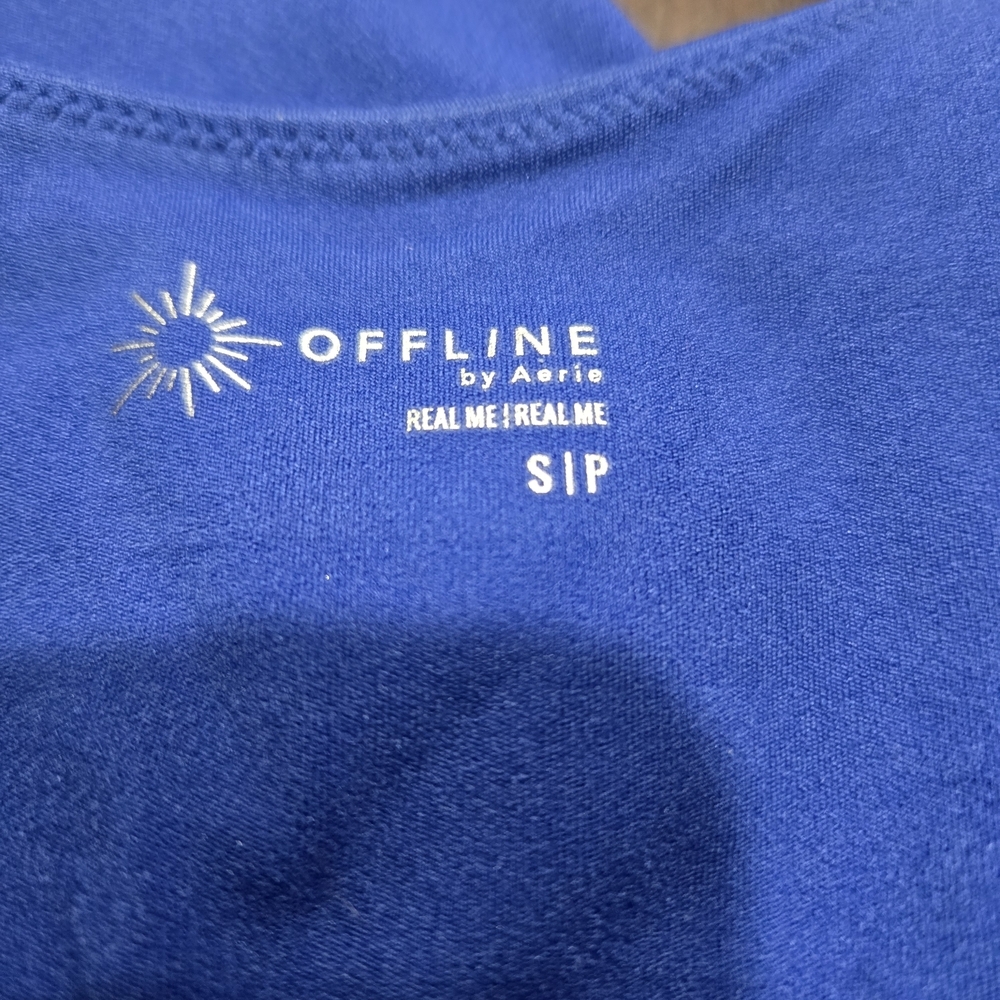 Offline By Aerie Longline Blue Sports Bra Real Me Size Small - Picture 7 of 7